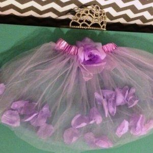 NEW IN PACKAGE *Lavender Ballet Tutu with Rose Petals in Skirt and Rose on Waist
